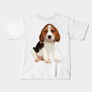 Adorable Pouty Beagle Puppy Kids T-Shirt